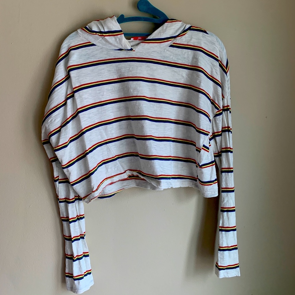Rainbow cropped hoodie